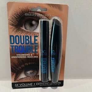 Beauty Concepts Double Trouble Volumizing & Lengthening Mascara w/3X Volume.